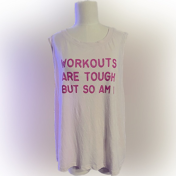 Fabletics Graphic Tank Pink Size 4X NWOT - Picture 1 of 4